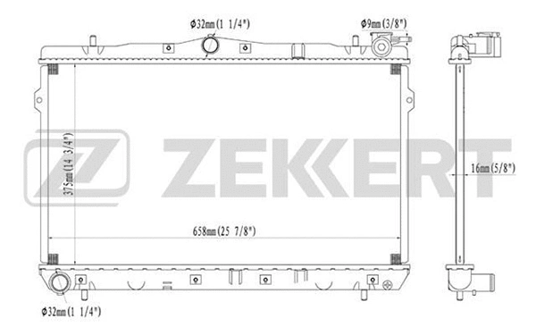 Radiator, engine cooling (MK-1080)