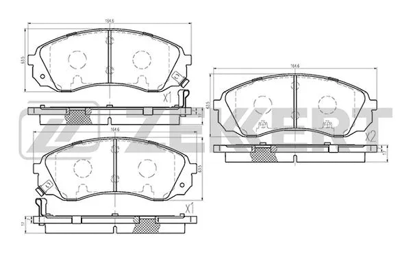 Brake Pad Set, disc brake (BS-1812)
