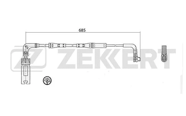 Warning Contact, brake pad wear (BS-8047)
