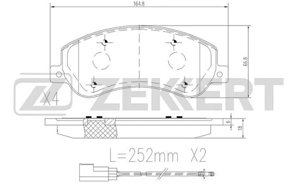 Brake Pad Set, disc brake (BS-1680)