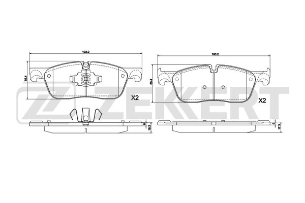 Brake Pad Set, disc brake (BS-1295)