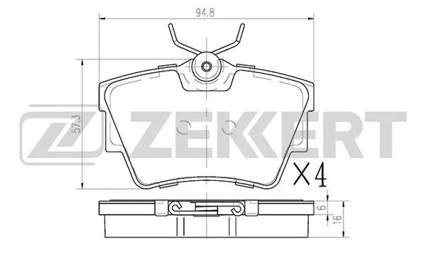 Brake Pad Set, disc brake (BS-1162)