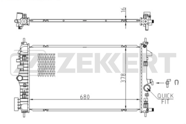 Radiator, engine cooling (MK-1134)