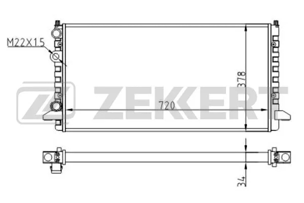 Radiator, engine cooling (MK-1273)