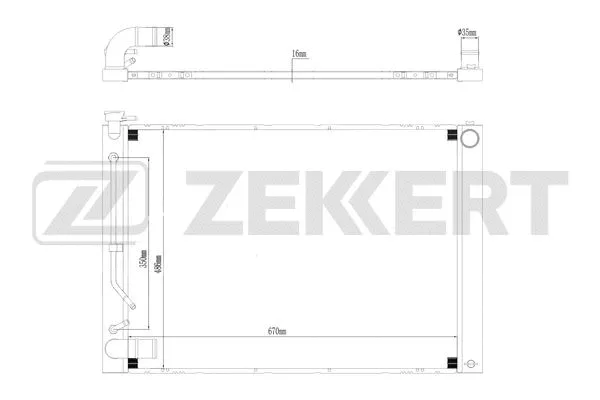 Radiator, engine cooling (MK-1624)