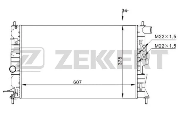 Radiator, engine cooling (MK-1527)