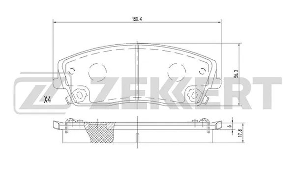 Brake Pad Set, disc brake (BS-2107)