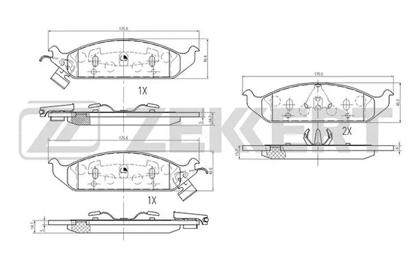 Brake Pad Set, disc brake (BS-2427)
