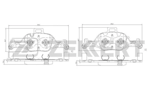 Brake Pad Set, disc brake (BS-1526)