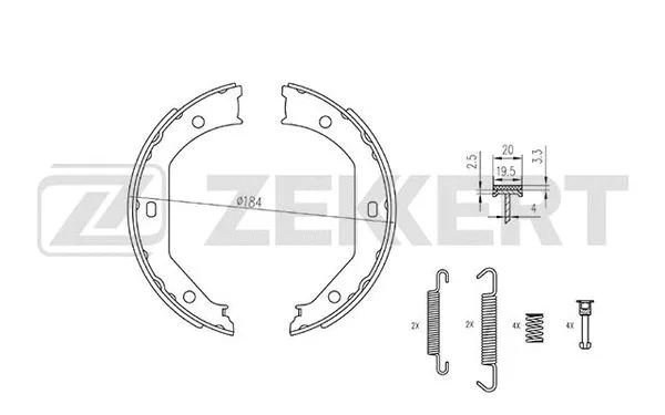 Brake Shoe Set, parking brake
