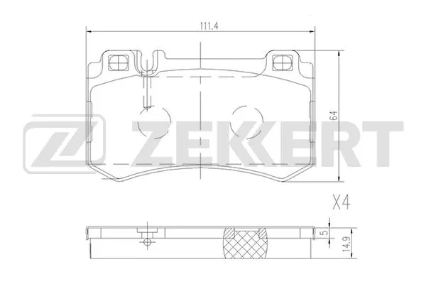 Brake Pad Set, disc brake (BS-1194)