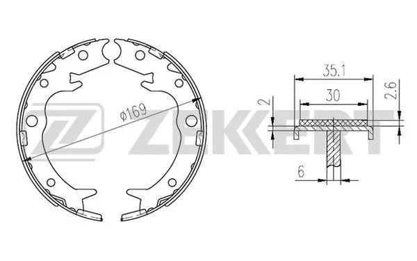 Brake Shoe Set, parking brake