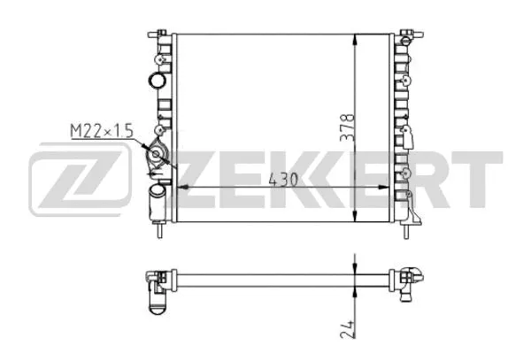 Radiator, engine cooling (MK-1058)