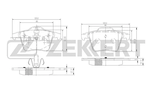 Brake Pad Set, disc brake (BS-1143)