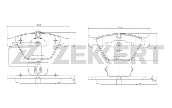 Brake Pad Set, disc brake (BS-1163)