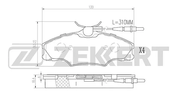 Brake Pad Set, disc brake (BS-2878)