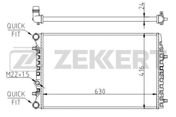 Radiator, engine cooling (MK-1140)