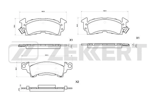 Brake Pad Set, disc brake (BS-1005)