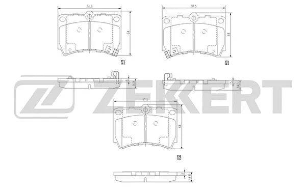 Brake Pad Set, disc brake (BS-2857)