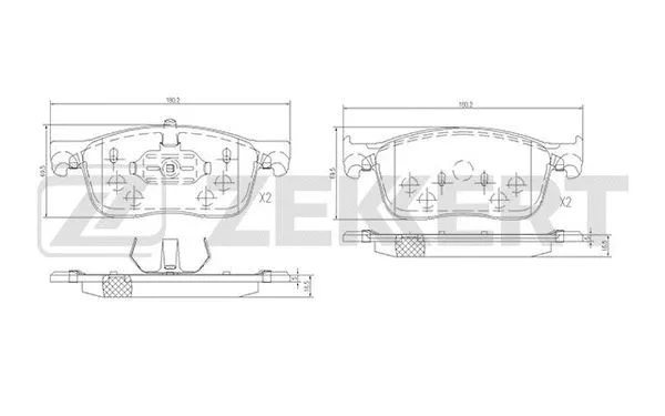 Brake Pad Set, disc brake (BS-1700)