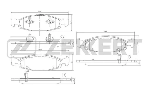 Brake Pad Set, disc brake (BS-1276)