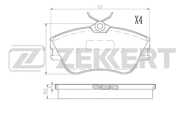 Brake Pad Set, disc brake (BS-2867)
