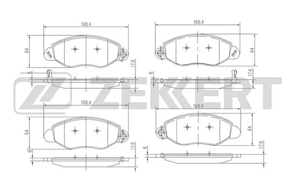 Brake Pad Set, disc brake (BS-2840)