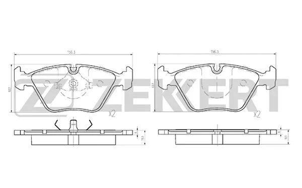 Brake Pad Set, disc brake (BS-1210)