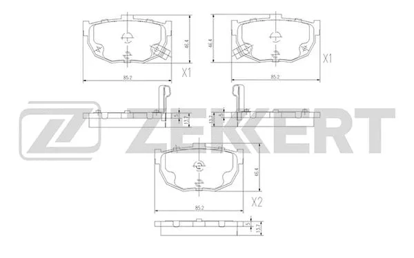 Brake Pad Set, disc brake (BS-2856)