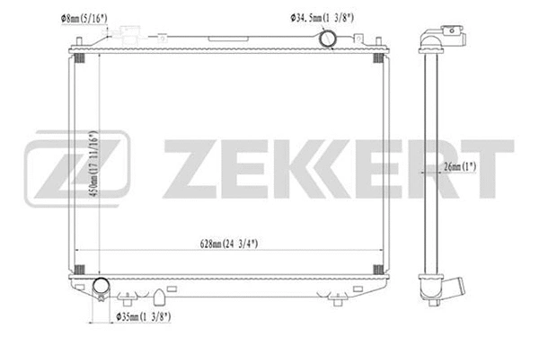 Radiator, engine cooling (MK-1217)