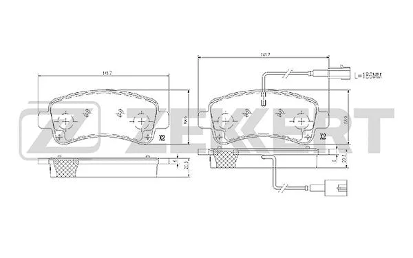 Brake Pad Set, disc brake (BS-1366)