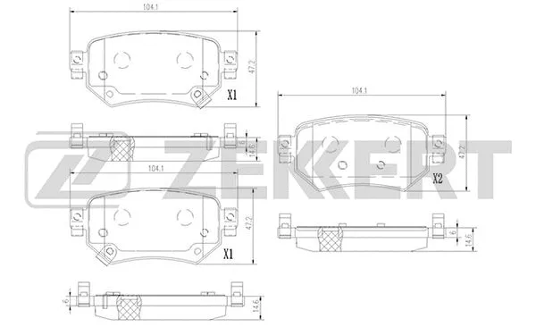 Brake Pad Set, disc brake (BS-3018)