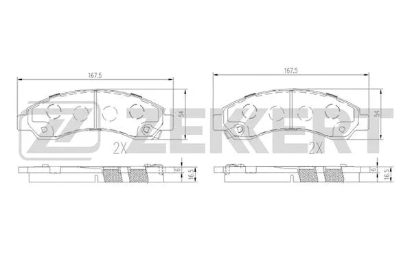 Brake Pad Set, disc brake (BS-1244)