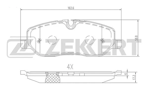 Brake Pad Set, disc brake (BS-1963)