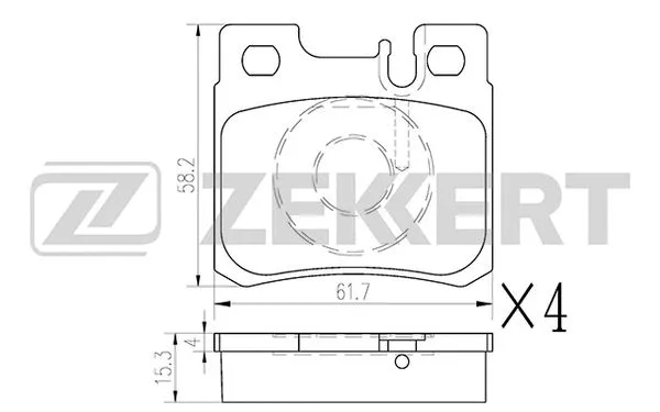 Brake Pad Set, disc brake (BS-1233)