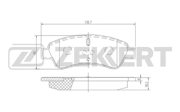 Brake Pad Set, disc brake (BS-1433)