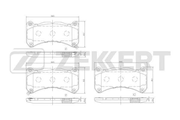 Brake Pad Set, disc brake (BS-3051)