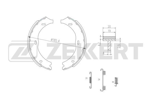 Brake Shoe Set, parking brake