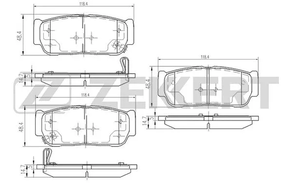 Brake Pad Set, disc brake (BS-2424)