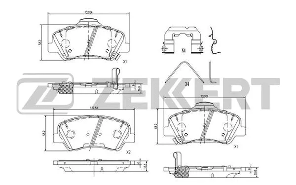 Brake Pad Set, disc brake (BS-1187)
