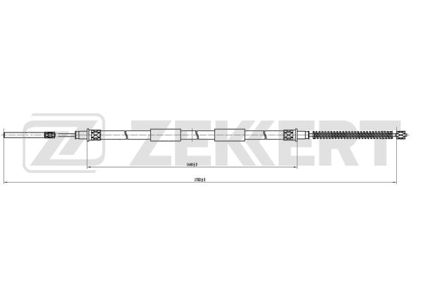 Cable Pull, parking brake (BZ-1336)