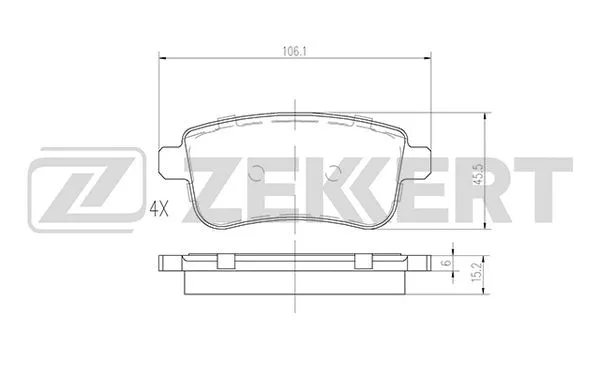 Brake Pad Set, disc brake (BS-2945)