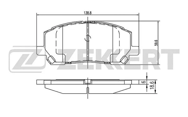 Brake Pad Set, disc brake (BS-2091)