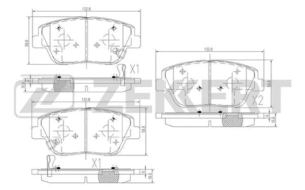 Brake Pad Set, disc brake (BS-1952)