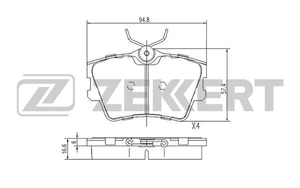 Brake Pad Set, disc brake (BS-1156)