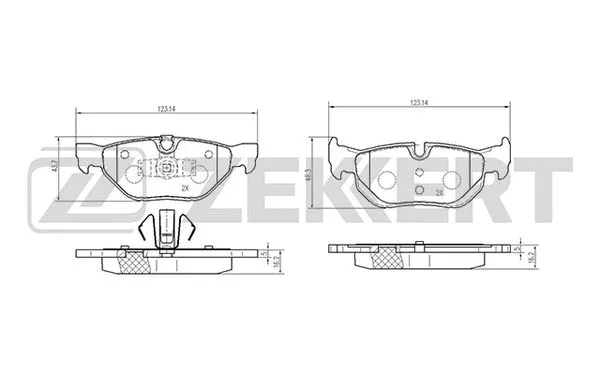 Brake Pad Set, disc brake (BS-2148)