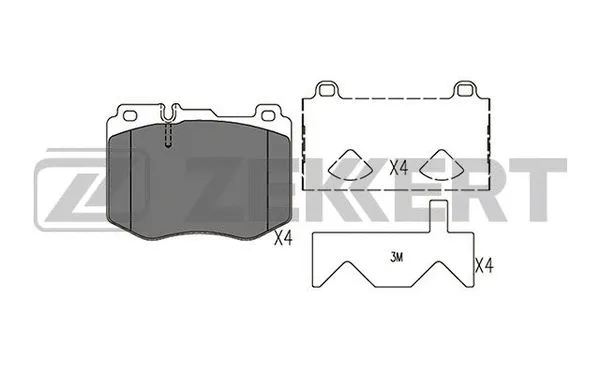 Brake Pad Set, disc brake (BS-1414)