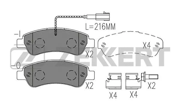 Brake Pad Set, disc brake (BS-1410)