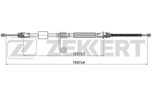 Cable Pull, parking brake (BZ-1225)