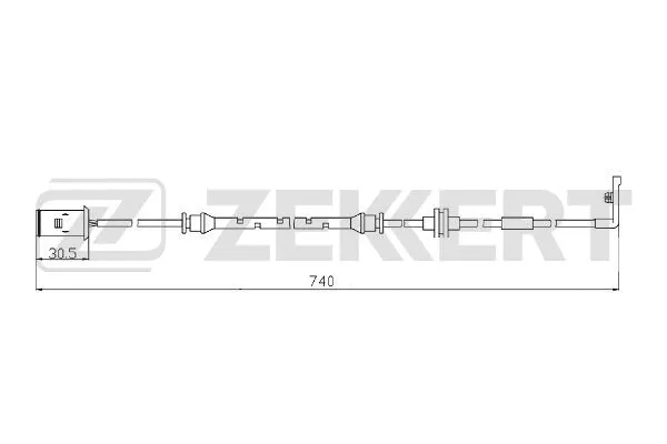 Warning Contact, brake pad wear (BS-8088)